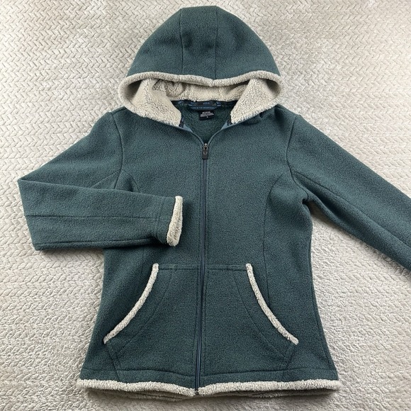 Kuhl ALFPACA Hoody Jacket Women's Small S Hoodie Sherpa Full Zip Green Stretchy - Picture 3 of 10
